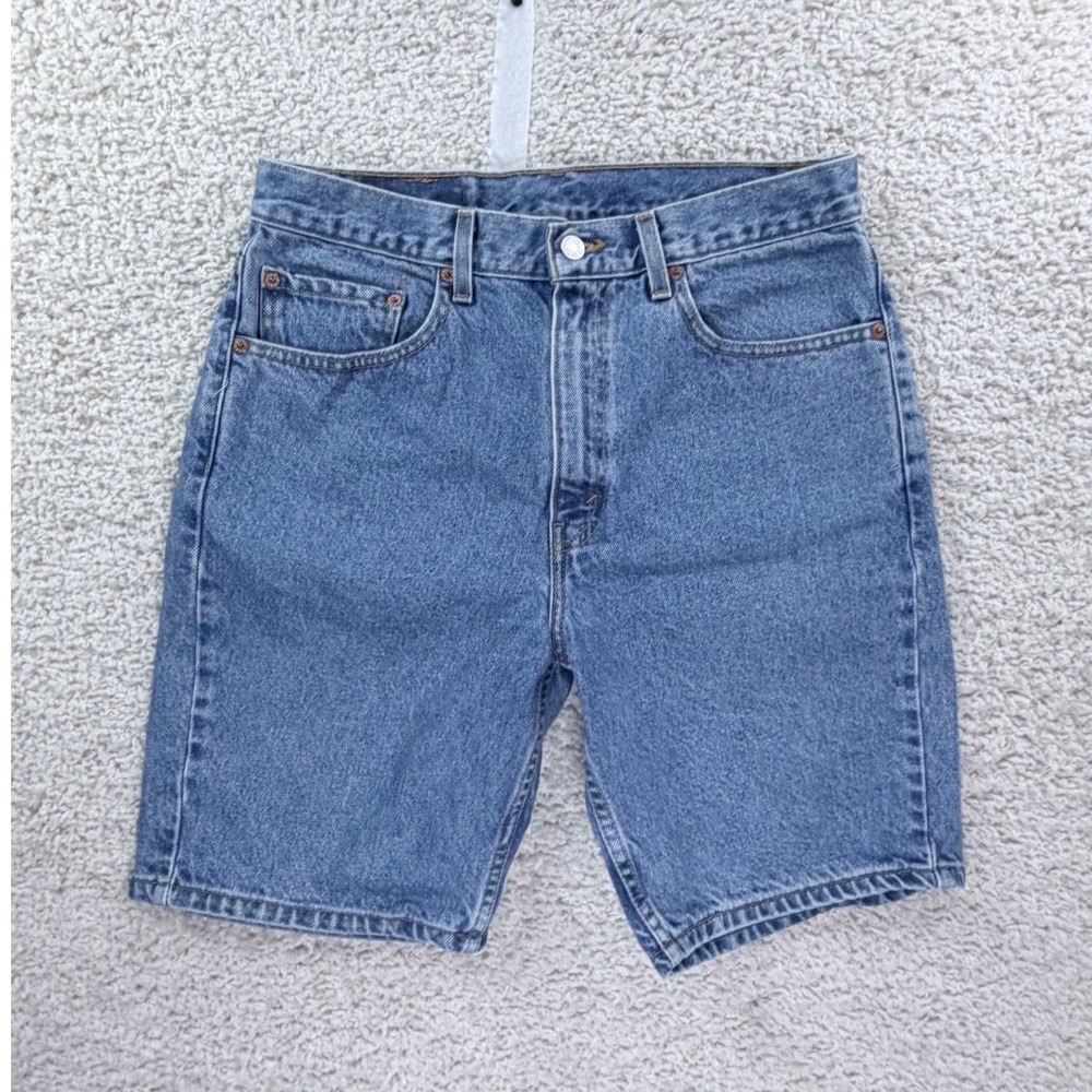 Levi's 505 Regular Fit Denim Jorts Mens 33 Blue Vintage 2002 Medium Wash Shorts